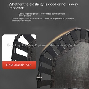 Trampolín plegable con banda <span class=keywords><strong>de</strong></span> resistencia silenciosa y duradera <span class=keywords><strong>de</strong></span> 42 pulgadas con diseño <span class=keywords><strong>de</strong></span> pasamanos seguro para Fitness, cama <span class=keywords><strong>de</strong></span> rebote para perder peso - Product Image 5