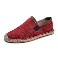 Espadrilles pour hommes à semelle en jute, nouvelles chaussures décontractées à enfiler de créateur, vente en gros, chaussures en toile personnalisées