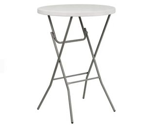 Venta al por mayor Mesa de cóctel plegable blanca <span class=keywords><strong>8</strong></span> Mesa de Bar plegable de plástico redonda alta para uso en barra de café al aire libre