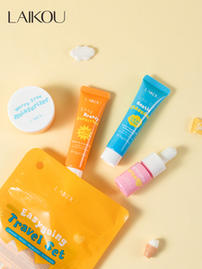 LAIKOU Private Label Travel Skin Care Sets <b>Face</b> Toner & Facial Lotion Cream <b>Sunscreen</b> Skincare Care Product Moist Starter Kit - Product Image 2
