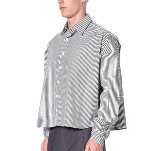 Chemises à manches longues en coton mélangé à carreaux de haute qualité, nouvelle mode chic, chemisiers amples vintage à boutons pour hommes - Product Image 2