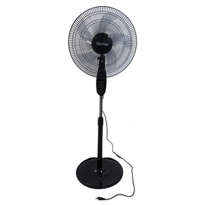 Ventilateur sur pied rechargeable AC/DC de qualité supérieure, 16 pouces, noir, avec télécommande, ventilateur électrique commercial pour chambre à coucher - Product Image 2
