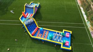 Grande bly up spazzare via i percorsi a ostacoli sfide all'aperto scivolo casa di rimbalzo gonfiabile percorso a ostacoli per adulti e bambini - Product Image 6