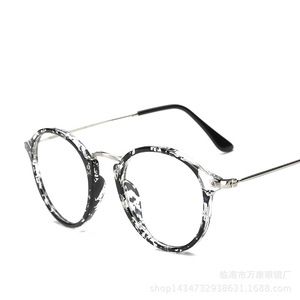Round Metal Frame <b>Glasses</b> Brown Transparent Lenses Lightweight Unisex Decorative <b>Reading</b> <b>Glasses</b> - Product Image 5