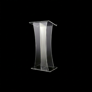 Clear Acrylic Church Lectern Podium with Modern Design Wholesale Clear Acrylic Church Lectern - Product Image 1