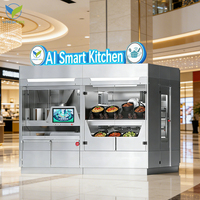 VFresh - Kiosque de restauration rapide intelligent avec assistance automatisée 24h/24 et 7j/7, cuisine robotisée par IA, distributeur automatique