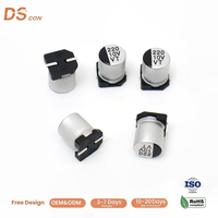 Condensateur électrolytique SMD 10V 220μF 6,3x7,7mm, excellente dissipation thermique, ignifuge, auto-réparateur