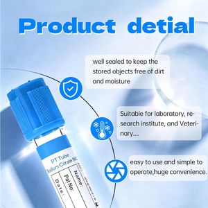หลอดเก็บเลือดสัตว์ Veterinary Tedia Sodium Citrate 9:1 Coagulation PT Tube สำหรับการเก็บเลือดสัตว์ ปลอดเชื้อ ขนาด 10 มล. ทำจากแก้ว/พลาสติก ระดับ Class II - Product Image 5