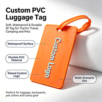 Étiquette de bagage personnalisée en PVC, étiquette d'identification de voyage, étiquette de valise imperméable, étiquette de nom personnalisée pour sac à dos, accessoires de voyage