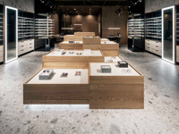 Vitrine de présentation de lunettes en bois de qualité supérieure, présentoir à lunettes