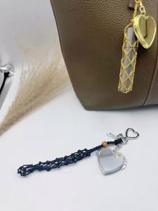 Stainless Steel Lip Gloss Lip Balm Rings Lipstick Holder Bags case Keychain with <b>Makeup</b> Compact <b>Mirror</b> Lipstick Keyring Pouch - Product Image 4