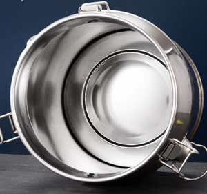 Zhenneng wadah susu baja tahan karat tugas berat ember ember anggur dengan tutup grosir untuk penyimpanan cairan makanan Penggunaan dapur - Product Image 6