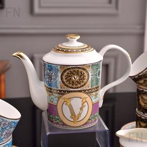 European-style Glazed Bone China Tableware <b>Set</b> Ceramic Western Dishes Bowl Spoon Coffee <b>Mug</b> <b>Sets</b> - Product Image 3