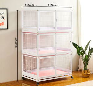 Cage pour chat en métal galvanisé robuste avec roues Offre Spéciale d'intérieur multifonction pour animaux de compagnie - Product Image 2