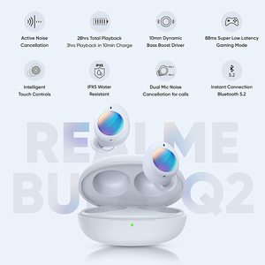 Auriculares inalámbricos para realme <span class=keywords><strong>Bud</strong></span> <span class=keywords><strong>Air</strong></span> <span class=keywords><strong>2</strong></span> Neo, cascos intrauditivos impermeables con Control táctil y graves profundos para deporte y videojuegos - Product Image 4