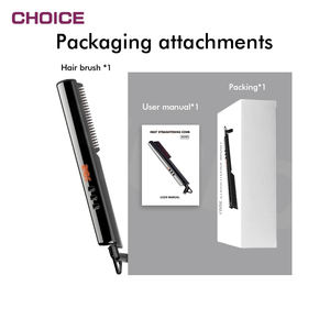 <span class=keywords><strong>Spazzola</strong></span> Lisciante <span class=keywords><strong>Elettronica</strong></span> Professionale 2 in 1 con Vapore Anti-Scottatura, Pettine Riscaldato in Ceramica per Stirare i Capelli - Product Image 6