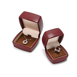 Caja de Embalaje para Collares y Anillos FANXI, Cajas de Joyería de Microfibra, Caja de Embalaje de Joyería de Cuero Personalizada con Logotipo - Product Image 4