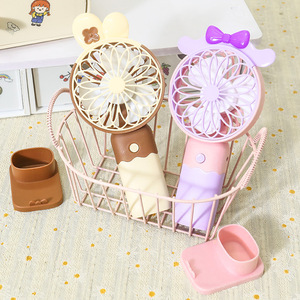 Mini ventilateur portable pour enfants, motif mouton de dessin animé, rechargeable, alimenté par batterie, utilisation extérieure, moteur DC 2W, commande par bouton - Product Image 4
