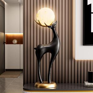 Lámpara Lunar de Ciervo de la Suerte, Adorno de Suelo con Luz LED, Decoración de Lujo para Sala de Estar y Mueble de TV, Artesanía Decorativa, Regalo para el Hogar Nuevo - Product Image 4