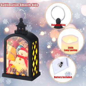 Linterna de Vela Navideña para Sublimación, Mini Linterna LED Colgante en Blanco para Decoración de Halloween, Manualidades para Interiores y Exteriores del Hogar - Product Image 5