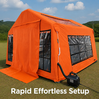 Carpa Inflable para Viajes de Aventura, Impermeable, de Oxford, Resistente al Viento, de Montaje Rápido y Plegable