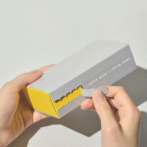 Tùy chỉnh in thương mại điện tử Zip hộp tái chế các tông dây kéo Tear Strip bưu phẩm bao bì vận chuyển hộp - Product Image 2