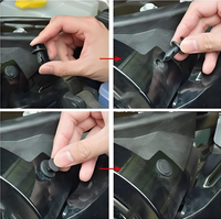 Kit de 100 attaches universelles en plastique de 6 tailles, clips d'expansion pour voiture, clips de fixation pour carrosserie avec boîte de rangement