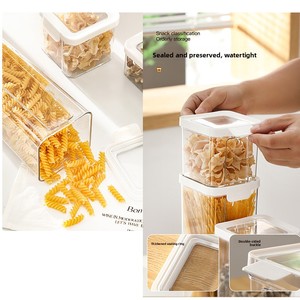 Fashion Transparent Kitchen sealed Storage Jar with Lid PET Moisture-proof 0.46-1.8L Storage <b>Box</b> for <b>Milk</b> Powder Nuts and Grains - Product Image 4
