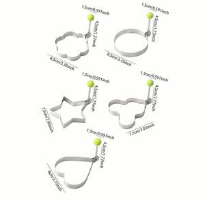 Molde para Hacer Panqueques en Forma de Huevo de Acero Inoxidable al por Mayor con Asa, Utensilio de Cocina para Freír - Product Image 2