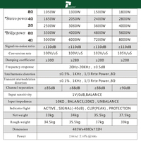Amplificateur Paulkitson RM Class TD 2X2200W Système de sonorisation professionnel Amplificateur de caisson de basses Équipement sonore/amplificateurs/haut-parleurs