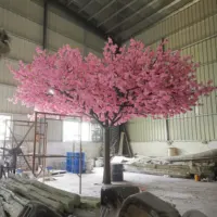 Pohon Sakura Pernikahan Besar Jepang Terbaru Pohon Sakura Palsu Merah Muda Cantik Pohon Sakura Buatan untuk Dekorasi Acara dan Toko
