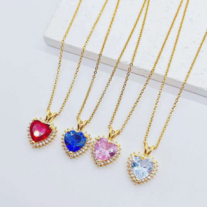 Pendentifs de luxe en strass pour colliers, bijoux fantaisie en argent sterling, colliers pendentifs pour femmes - Product Image 1