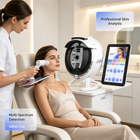 Analyseur de peau 2-en-1 avec caméra IA, détecteur d'imagerie 3D, appareil d'analyse faciale, instrument d'image intelligent IA, analyseur de peau 3D