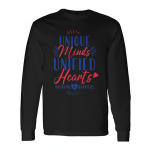 Unique Minds Unified Hearts T-shirt à manches longues Breaking Barriers, design spécial et mignon - Product Image 2