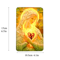 Trophée en cristal Feuille de verre Bergère Mère Marie Point de Croix Figure Religieuse 5D Diamant Peinture Adulte Fait à la Main Église