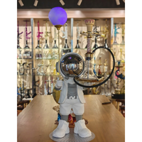 Grande chicha astronaute en résine, décoration d'intérieur, mobilier de bar, salon, chicha astronaute