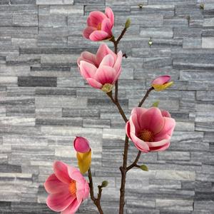 Ramas Individuales de Magnolia Artificial de Seda, Flores de Magnolia Artificiales de Alta Calidad al por Mayor para Decoración del Hogar en China - Product Image 1