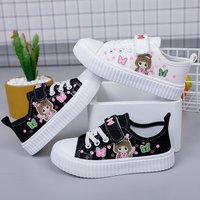 Chaussures de course plates pour enfants, baskets blanches pour filles, mode printemps-été 2024, pas cher, pour les élèves
