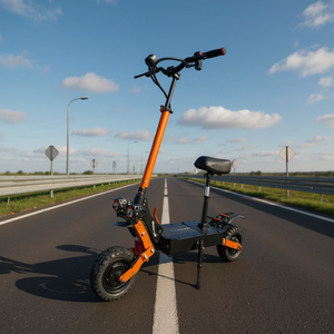 Scooter Eléctrico Plegable para Adultos, Disponible en EE. UU., con Neumáticos Todoterreno de 11 Pulgadas, Motor sin Escobillas de 6000 W, Batería de Litio de 60 V y 30 Ah, Unisex - Product Image 1