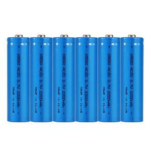 18650 Rechargeable Lithium <b>Battery</b> <b>3.7V</b> 2200mAh Blue Skin For Flashlight Headlamp - Product Image 4
