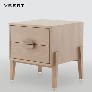 Wbert ตู้เก็บของสไตล์นอร์ดิกตู้ข้างเตียงไม้โอ๊คแบบเรียบง่ายทันสมัยล็อกเกอร์ห้องนอนทำจากไม้เนื้อแข็งทั้งหมดพร้อมที่เก็บไม้ซุงสำหรับโรงแรม - Product Image 3