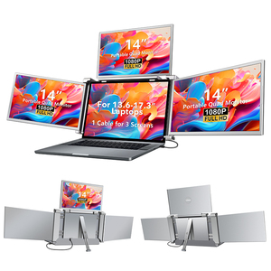 Moniteur portable LCD <span class=keywords><strong>multi</strong></span>-<span class=keywords><strong>écran</strong></span>s 1080P Triple <span class=keywords><strong>écran</strong></span> pour ordinateur portable IPS 60Hz Nouveau produit avec trois <span class=keywords><strong>écran</strong></span>s pour <span class=keywords><strong>PC</strong></span> - Product Image 1