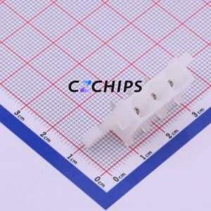 HX63080-3WAR Wire-to-Board Pin Header Bent Lead Through Hole,P=6.35mm Connector 1x3P 6.35mm Right Angle Insert 3P - Product Image 1