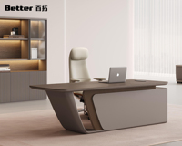 Table de bureau moderne de luxe, design haut de gamme, bureau de direction en forme de L pour PDG, pour usage domestique ou commercial, vente en gros