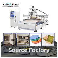Routeur CNC à commande numérique linéaire ATC CK-1325-TSK 9KW 4 axes avec lame oscillante et vision CCD pour la découpe de matériaux flexibles en bois