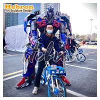 Kostum Maskot Robot LED Dewasa yang Dapat Dipakai, Laris Manis di Guangzhou Hebron, untuk Pesta Halloween dan Karnaval