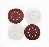 Papier abrasif, disque en fibre d'aluminium à 5 crochets et boucles, 5 pouces, 8 trous, disque de ponçage, papier abrasif