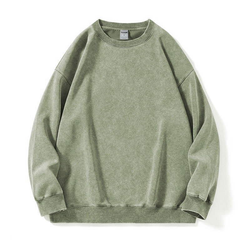 Batik  green-crewneck