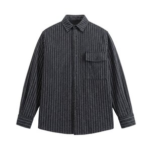 Overshirt voor heren, lange mouwen, zwaargewicht, casual, groot, lang, grote maten, oversized, ontspannen pasvorm, herfst, ademend, 6XL, 7XL - Product Image 3