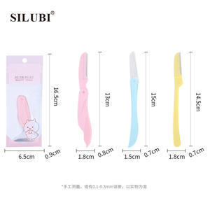 Recortador de cejas plegable Sruby, hoja de acero inoxidable, mango antideslizante, malla ancha afilada S058 - Product Image 3